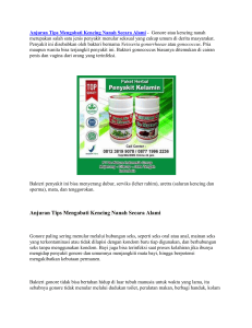 Anjuran Tips Mengobati Kencing Nanah Secara Alami