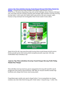 Anjuran Tips Menyembuhkan Kencing Nanah Dengan Bawang Putih Paling Mudah Dan Manjur