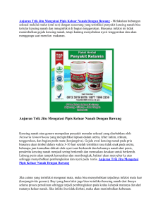 Anjuran Trik Jitu Mengatasi Pipis Keluar Nanah Dengan Bawang