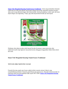 Siasat Trik Mengobati Kencing Nanah Secara Tradisional