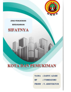 tugas jenis pemukiman berdasarkan sifatnya zahyu azari 1710003431003