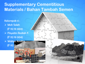 Supplementary Cementitious Materials