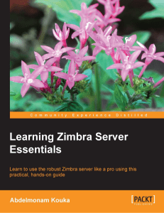 Learning Zimbra Server Essentials - Abdelmonam Kouka - 2013