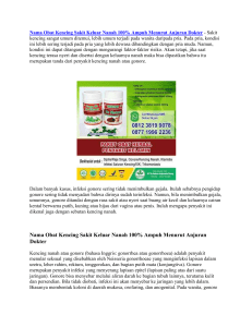Nama Obat Kencing Sakit Keluar Nanah 100% Ampuh Menurut Anjuran Dokter