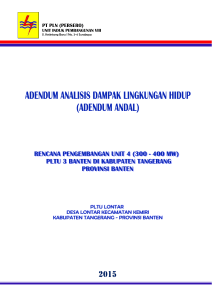 Adendum ANDAL PLTU 3 Banten