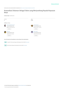 KomunikasiDalamanSebagaiFaktoryangMenyumbangKepadaKepuasanKerja