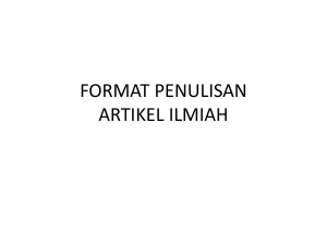 TM-3-FORMAT PENULISAN ARTIKEL ILMIAH