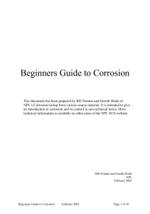 beginners guide to corrosion