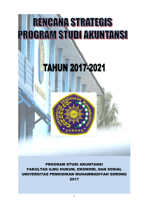 Strategic Plan for Accounting Program 2017-2021
