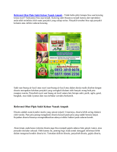 Referensi Obat Pipis Sakit Keluar Nanah Ampuh