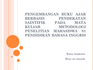 Development of Scientific Approach Textbook for Research Methodology