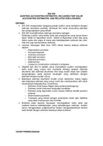 ISA 540: Auditing Accounting Estimates & Fair Value