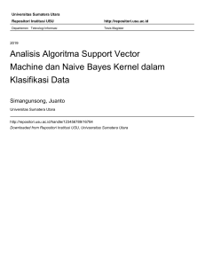 Analisis Algoritma Support Vector