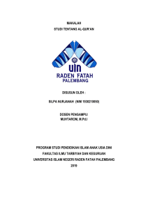 STUDI KEISLAMAN SILPA NURJANAH