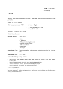 Buku Teks Anemia: Definisi, Jenis, dan Diagnosi
