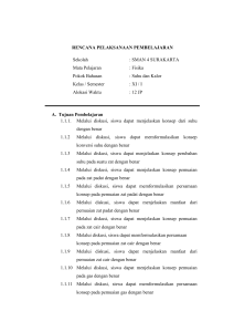 Rencana Pelaksanaan Pembelajaran Fisika: Suhu dan Kalor