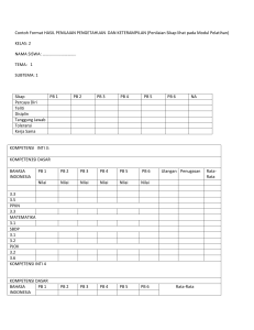 Contoh Format HASIL PENILAIAN PENGETAHUA