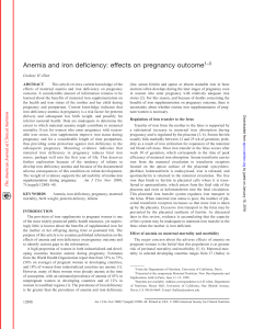 Anemia and iron deficiency