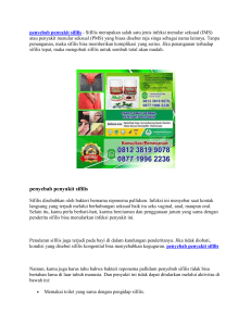 penyebab penyakit sifilis