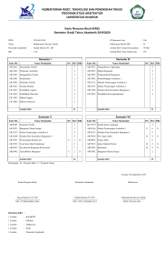 KRS Arsitektur Universitas Khairun 2019/2020