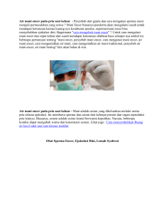 Air mani encer pada pria saat keluar