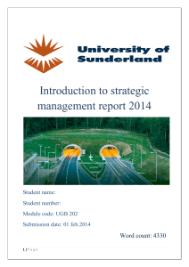 Introduction to strategic management