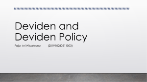 Deviden and Deviden Policy
