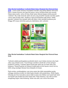 Obat Herbal Sembuhkan Varikokel Buah Zakar Bengkak Dari Ekstrak Daun Sirih