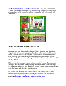 Obat Herbal Sembuhkan Varikokel Dengan Cepat