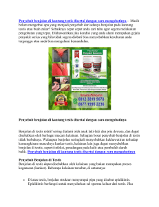 Penyebab benjolan di kantung testis disertai dengan cara mengobatinya