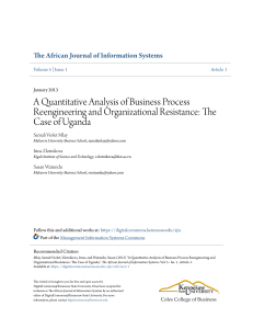 Quantitative Analysis of BPR and Organisational Resistance