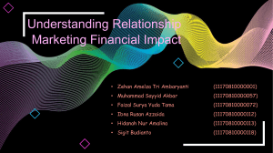 PPT understanding relationship marketing financial impact