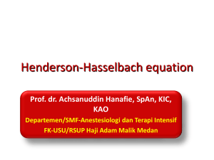 Henderson-Hasselbach equation