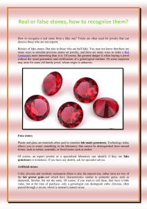 Real or false stones, how to recognize them