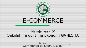 E-COMMERCE (Pertemuan 1)