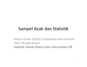 Sampel Acak dan Distribusinya