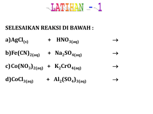 Latihan Kimia: Senyawa Kompleks