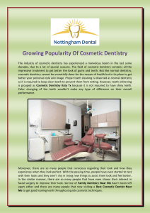 Growing Popularity Of Cosmetic Dentistry