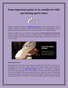 Some important points to be considered while purchasing sports shoes