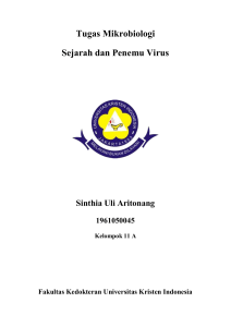 Tugas Mikrobiologi penemu virus (Sinthia Uli Aritonang-1961050045 )
