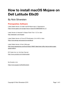 Guide macOS Mojave on Dell Latitude E6x20