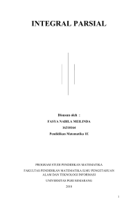 Integral Parsial Oleh Fasya Nabila Meili