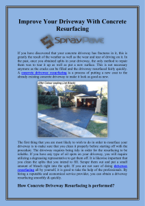 Improve Your Driveway With Concrete Resurfacing