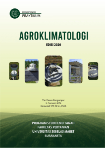Petunjuk Teknis Praktikum Agroklimatologi