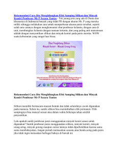 Rekomendasi Cara Jitu Menghilangkan Efek Samping Silikon dan Minyak Kemiri Pembesar Mr P Secara Tuntas