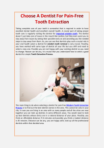 Choose A Dentist For Pain-Free Tooth Extraction