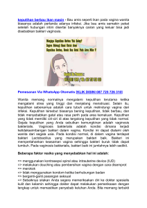 Metode pengobatan keputihan berbau ikan masin