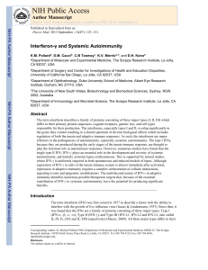 Interferon-γ and Systemic Autoimmunity