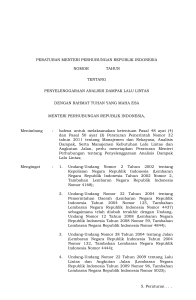 Peraturan Menteri Perhubungan Nomor 75 Tahun 2015 Tentang Analisis Dampak Lalu Lintas