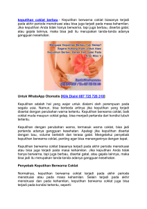 Metode pengobatan keputihan coklat berbau